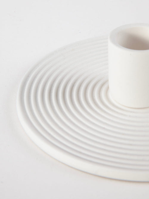 Candle holder - White